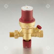 Brass automatic water filling valve. 4 points HVAC system water filling valve. Visual pressure regulating central air conditioning water filling valve