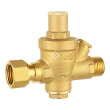Bridge shield valve DN15 live connection external wire brass pressure reducing valve. Adjustable tap water piston pressure regulating valve