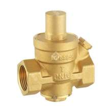 Bridge shield Brass forged pressure reducing valve. Floor tap water pressure regulating pressure reducing valve. Engineering piston valve
