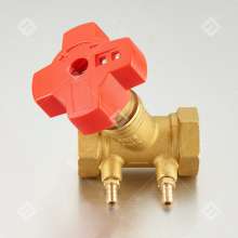 Bridge shield Brass digital lock balance valve. Static balance hydraulic flow control valve. With sewage control valve