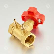 Bridge shield Brass digital lock balance valve. Static balance hydraulic flow control valve. With sewage control valve