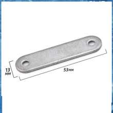 打孔连接片 木板桌椅固定连接件 镀白锌一字片 加厚铁片角码