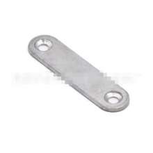 Perforated connecting piece Wood board table and chair fixed connecting piece White galvanized one-word piece Thickened iron piece corner code