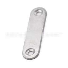 Perforated connecting piece Wood board table and chair fixed connecting piece White galvanized one-word piece Thickened iron piece corner code