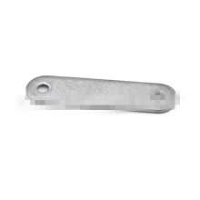 Perforated connecting piece Wood board table and chair fixed connecting piece White galvanized one-word piece Thickened iron piece corner code