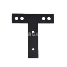 Factory direct supply, invisible connector, black-jet punched T-shaped thickened angle iron bracket fixing hardware accessories