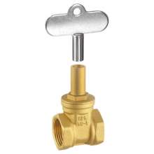 Bridge shield valve front brass locking gate valve for water meter. Gate valve with key. Water Division Water Security Triangle Locking Valve
