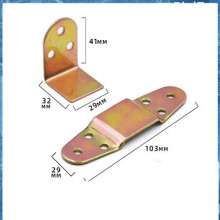 Thickened corner code, wood table and chair, color-plated zinc angle iron fixed connection piece, right-angle bracket bracket, factory direct supply