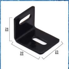 Spray black corner code right angle clapboard cabinet bathroom L-shaped fixed bracket iron corner code connector factory direct supply