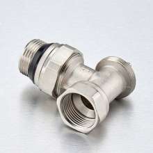 Bridge shield valve angle temperature control valve .59 brass nickel plated DN20 radiator thermostatic control valve Yuhuan. Regulating valve