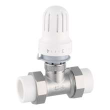 Bridge shield valve PPR live connection hot melt automatic straight temperature control valve 591 brass HVAC radiator card sleeve control valve. Control valve