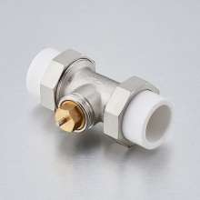 Bridge shield valve PPR live connection hot melt automatic straight temperature control valve 591 brass HVAC radiator card sleeve control valve. Control valve