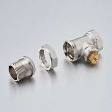 Bridge shield valve straight thermostatic valve. 59 brass nickel-plated DN152025 radiator thermostatic control valve Yuhuan. Regulating valve