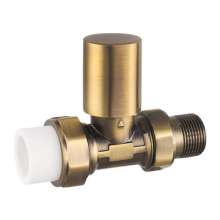 Bridge shield valve straight PPR manual temperature control valve bronze 4 points 6 points temperature control valve. Yuhuan