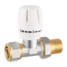 Bridge shield valve wholesale straight temperature control valve 4 points 6 points heating radiator aluminum-plastic pipe ferrule regulating valve home improvement style. regulating valve