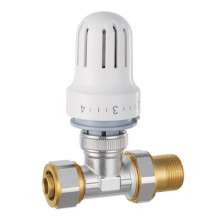 Bridge shield valve automatic aluminum-plastic pipe straight-type temperature control valve HVAC heating radiator card sleeve. Regulating valve engineering use