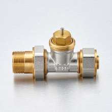 Bridge shield valve automatic aluminum-plastic pipe straight-type temperature control valve HVAC heating radiator card sleeve. Regulating valve engineering use