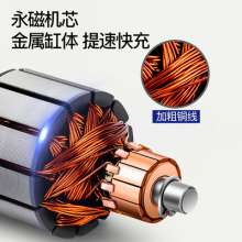 Car air pump, digital display dual-cylinder tire air pump with light, portable air pump with toolbox