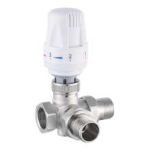 Bridge shield valve left-facing horizontal three-way thermostatic temperature control valve. Regulating valve DN1525 right-facing radiator temperature control. Regulating valve