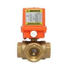 Platform electric three-way ball valve .T-type L-type electric valve .Air-conditioning fan electric ball valve