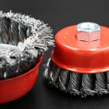 Factory direct sale twisted wire bowl-shaped steel wire wheel with nut angle grinder steel wire brush steel wire wheel polishing and rust removal