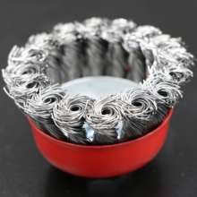 Factory direct sale twisted wire bowl-shaped steel wire wheel with nut angle grinder steel wire brush steel wire wheel polishing and rust removal