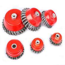 Factory direct sale twisted wire bowl-shaped steel wire wheel with nut angle grinder steel wire brush steel wire wheel polishing and rust removal