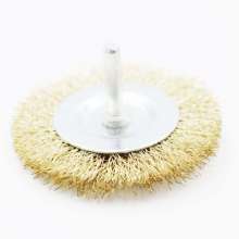 Factory direct sale rod flat wire brush set rod flat rod bowl brush grinding head polishing, rust removal and deburring