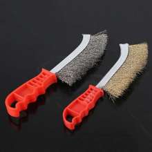 Knife type wire brush for rust removal and deburring cleaning with plastic handle brush mini knife brush with handle cleaning brush with handle knife brush
