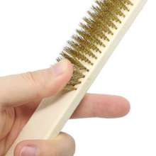 Stainless Steel Wire Brush Wood Handle Wire Brush Wenwan Brush Metal Surface Cleaning Brush Paint and Rust Removal Brush