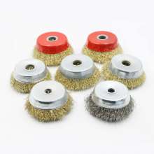 Factory direct sale angle grinder special bowl type wire wheel stainless steel wire wheel metal grinding and rust removal wire brush manufacturer