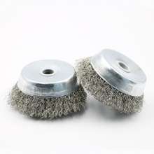 Factory direct sale angle grinder special bowl type wire wheel stainless steel wire wheel metal grinding and rust removal wire brush manufacturer