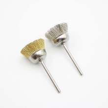 Factory direct sales mini bowl type copper wire brush T type brush copper wire wheel electric grinder accessories rod flat handle grinding head plane