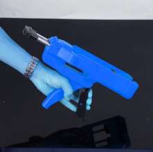 Source manufacturer blue hydraulic beauty glue gun. Real porcelain two-component two-component porcelain glue gun. Double tube glue gun