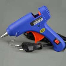 Hot melt glue gun with switch indicator bracket. Neutral package blue E-type hot melt glue gun .20 Watt 0.7mm