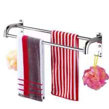 Manufacturer 304 stainless steel single rod double rod toilet bathroom towel bar hotel engineering toilet bath towel hanging