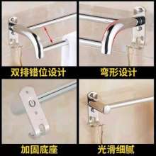Manufacturer 304 stainless steel single rod double rod toilet bathroom towel bar hotel engineering toilet bath towel hanging