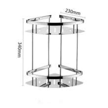 304 stainless steel square shelf bathroom bathroom double corner shower gel with hook wall hanging storage rack