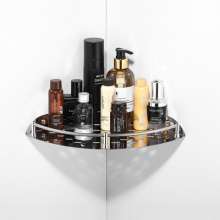 Stainless steel bathroom shelf bathroom corner basket double layer corner rack triangle mesh blue rack bathroom storage rack
