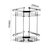 304 stainless steel double-layer bathroom tripod shelf corner basket toilet toilet single and double shower gel storage rack