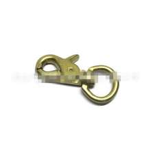 Factory luggage hardware handbag accessories dog buckle zinc alloy clamp buckle customized female bag gilt five-point hook buckle
