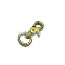 Factory luggage hardware handbag accessories dog buckle zinc alloy clamp buckle customized female bag gilt five-point hook buckle