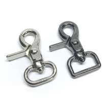 Supply of luggage and handbag hardware accessories hanging plated clamp buckle, rotating hook, multiple specifications, zinc alloy dog buckle keychain
