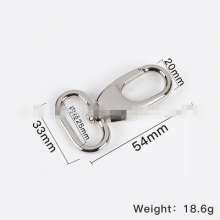 Manufacturers supply luggage hardware leather accessories hanging plating hook buckle zinc alloy hook buckle custom high-end keychain