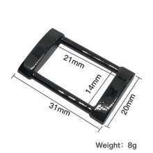 Factory direct supply of luggage and handbag hardware accessories Hanging plating 6-point I-shaped button Zinc alloy square button Die-cast square button