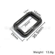 Luggage hardware accessories round wire zinc alloy die-casting square buckle square ring custom rectangular mouth buckle