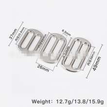 Luggage hardware accessories Die-casting Japanese buckle Zinc alloy adjustment buckle Metal three-speed buckle Pull core buckle