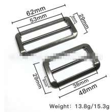 Factory direct supply hardware luggage accessories Zinc alloy Japanese-shaped buckle Men's bag metal buckle webbing buckle three-speed adjustment buckle