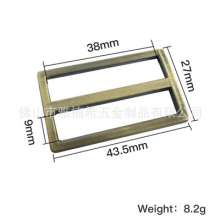 Luggage and handbag accessories Adjustable shoulder strap buckle Square adjustment metal Japanese-shaped buckle Three-speed adjustment zinc alloy buckle