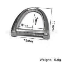 Metal 3 points D-shaped buckle, handbags, luggage, hardware decoration accessories, 10mmD-shaped semicircular D-shaped buckle